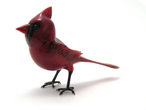Cardinal, glass cardinal by Wesley Fleming
