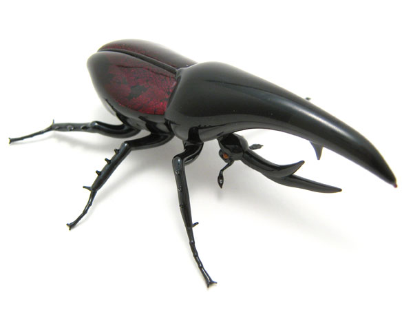 Ruby Hercules Beetle, glass insect by Wesley Fleming
