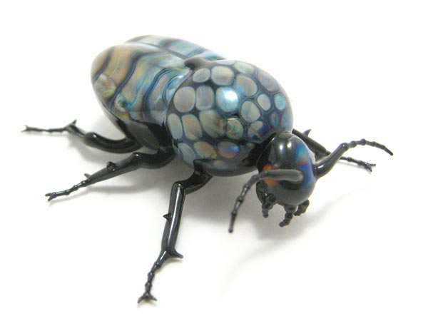 Iridescent Chafer Beetle, glass insect by Wesley Fleming