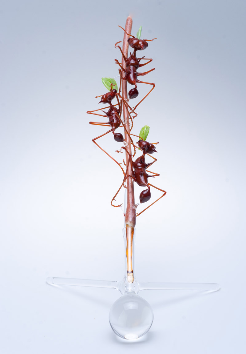 March of Progress, glass vignette by Wesley Fleming