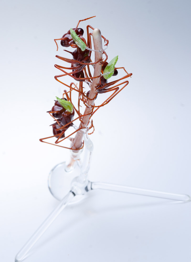 March of Progress, glass assemblage by Wesley Fleming