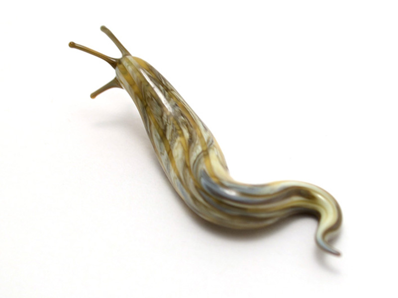Striped Slug, glass slug by Wesley Fleming