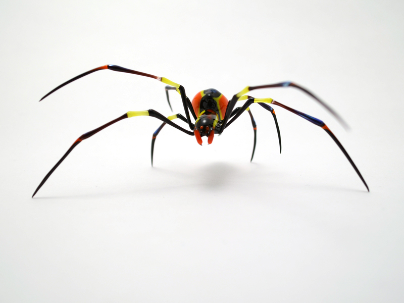 Colorburst Orb Weaver, glass bug by Wesley Fleming