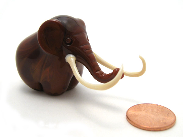 Wooly Mammoth, glass elephant by Wesley Fleming