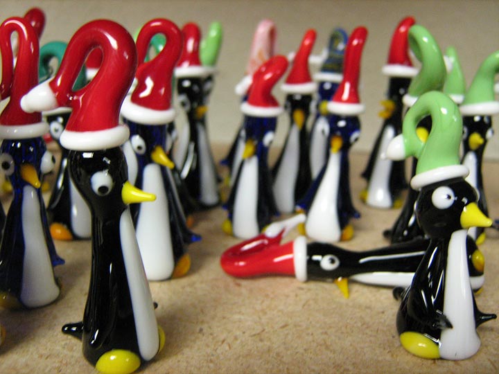Christmas penguin ornaments